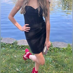 Black sparkly Runway Fashions cocktail dress